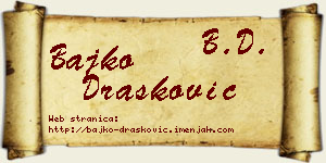 Bajko Drašković vizit kartica